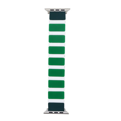Silicone Splicing Watchband For Apple Watch Series, 7 41mm / 6&SE&5&4 40mm / 3&2&1 38mm, 7 45mm / 6&SE&5&4 44mm / 3&2&1 42mm