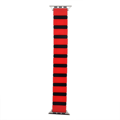 Silicone Splicing Watchband For Apple Watch Series, 7 41mm / 6&SE&5&4 40mm / 3&2&1 38mm, 7 45mm / 6&SE&5&4 44mm / 3&2&1 42mm