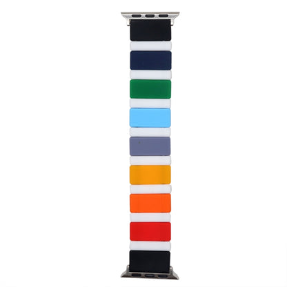 Silicone Splicing Watchband For Apple Watch Series, 7 41mm / 6&SE&5&4 40mm / 3&2&1 38mm, 7 45mm / 6&SE&5&4 44mm / 3&2&1 42mm