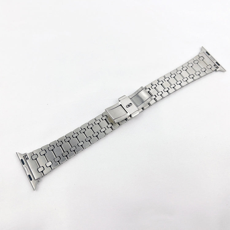 Oak Three Strains Metal Watchband For Apple Watch Series, 7 41mm / 6&SE&5&4 40mm / 3&2&1 38mm, 7 45mm / 6&SE&5&4 44mm / 3&2&1 42mm