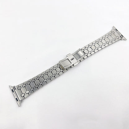 Oak Three Strains Metal Watchband For Apple Watch Series, 7 41mm / 6&SE&5&4 40mm / 3&2&1 38mm, 7 45mm / 6&SE&5&4 44mm / 3&2&1 42mm