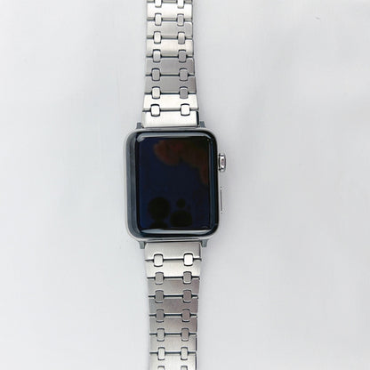 Oak Three Strains Metal Watchband For Apple Watch Series, 7 41mm / 6&SE&5&4 40mm / 3&2&1 38mm, 7 45mm / 6&SE&5&4 44mm / 3&2&1 42mm