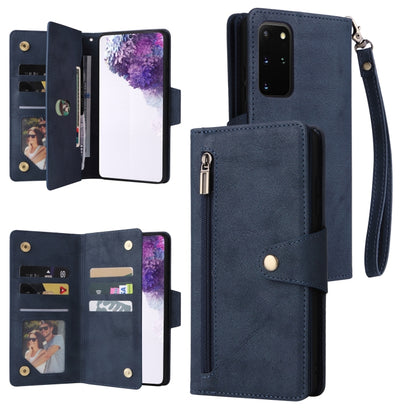 Rivet Buckle 9 Cards Three Fold Leather Phone Case, For Samsung Galaxy S10e, For Samsung Galaxy S20, For Samsung Galaxy S20 FE 5G, For Samsung Galaxy S20+, For Samsung Galaxy S21 5G, For Samsung Galaxy S21 FE 5G, For Samsung Galaxy S21+                ...