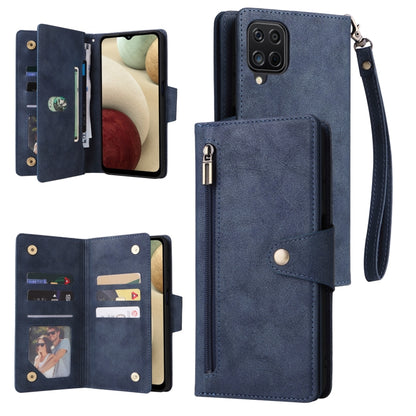 Rivet Buckle 9 Cards Three Fold Leather Phone Case, For Samsung Galaxy S22+, For Samsung Galaxy S22 Ultra 5G, For Samsung Galaxy A02, For Samsung Galaxy A03S 166mm, For Samsung Galaxy A10, For Samsung Galaxy A10s, For Samsung Galaxy A11 EU Version     ...