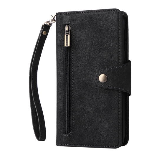 Rivet Buckle 9 Cards Three Fold Leather Phone Case, For Samsung Galaxy A20, For Samsung Galaxy A20E, For Samsung Galaxy A20S, For Samsung Galaxy A21 EU Version, For Samsung Galaxy A21S, For Samsung Galaxy A22 4G, For Samsung Galaxy A22 5G              ...