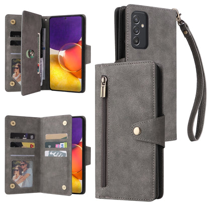 Rivet Buckle 9 Cards Three Fold Leather Phone Case, For Samsung Galaxy A82, For Samsung Galaxy Note9, For Samsung Galaxy Note10