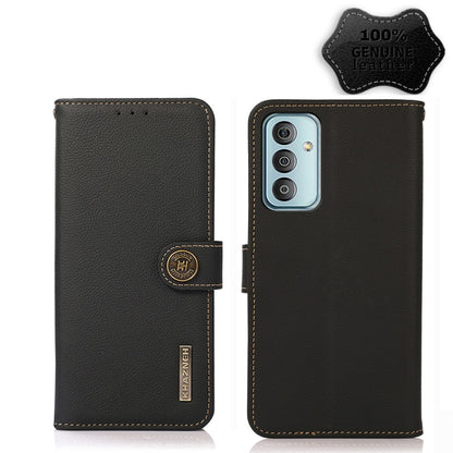 KHAZNEH Custer Genuine Leather RFID Phone Case, For Xiaomi Redmi 10A, For Sony Xperia Ace III, For Kyocera Android One S9, For Samsung Galaxy F23 / M23