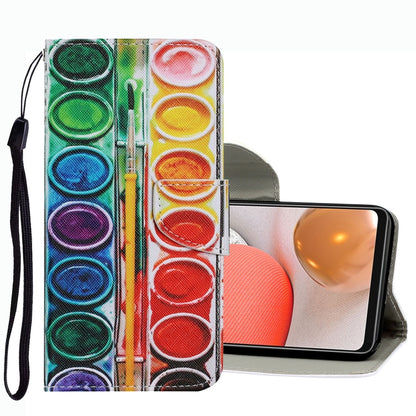 Coloured Drawing Pattern Leather Phone Case, For Samsung Galaxy A33, For Samsung Galaxy A42 5G, For Samsung Galaxy A53