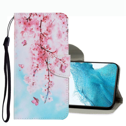 Coloured Drawing Pattern Leather Phone Case, For Samsung Galaxy S22 Ultra 5G, For Samsung Galaxy S22 5G, For Samsung Galaxy S22+ 5G