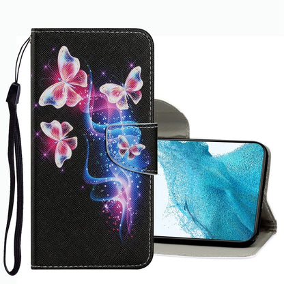 Coloured Drawing Pattern Leather Phone Case, For Samsung Galaxy S22 Ultra 5G, For Samsung Galaxy S22 5G, For Samsung Galaxy S22+ 5G