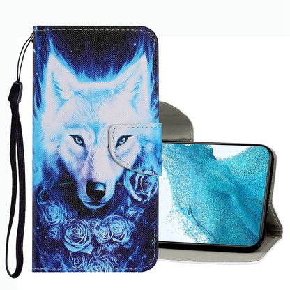 Coloured Drawing Pattern Leather Phone Case, For Samsung Galaxy S22 Ultra 5G, For Samsung Galaxy S22 5G, For Samsung Galaxy S22+ 5G