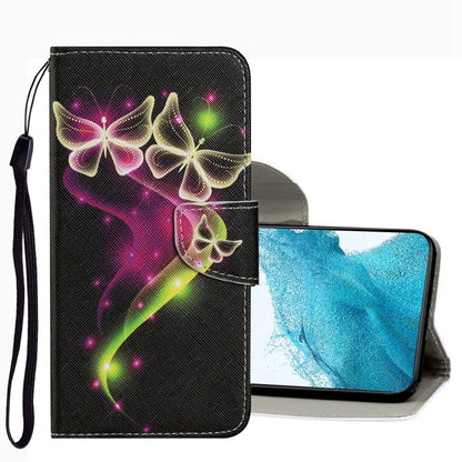 Coloured Drawing Pattern Leather Phone Case, For Samsung Galaxy S22 Ultra 5G, For Samsung Galaxy S22 5G, For Samsung Galaxy S22+ 5G