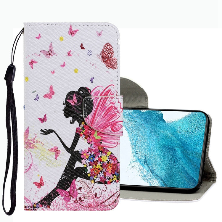 Coloured Drawing Pattern Leather Phone Case, For Samsung Galaxy S22 Ultra 5G, For Samsung Galaxy S22 5G, For Samsung Galaxy S22+ 5G
