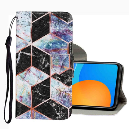 Coloured Drawing Pattern Leather Phone Case, For OPPO A16, For Huawei P Smart 2021, For vivo Y21