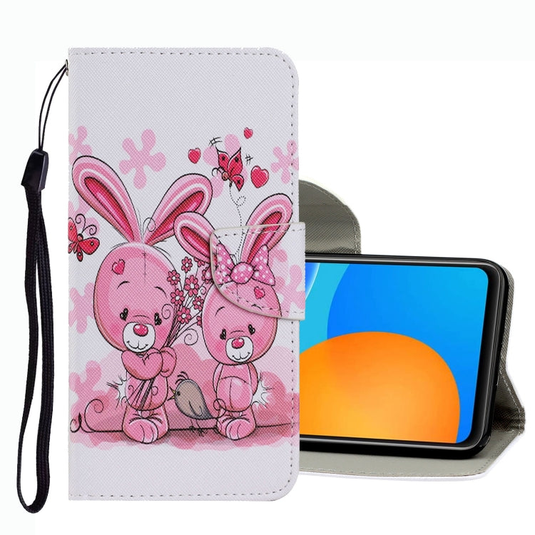 Coloured Drawing Pattern Leather Phone Case, For OPPO A16, For Huawei P Smart 2021, For vivo Y21