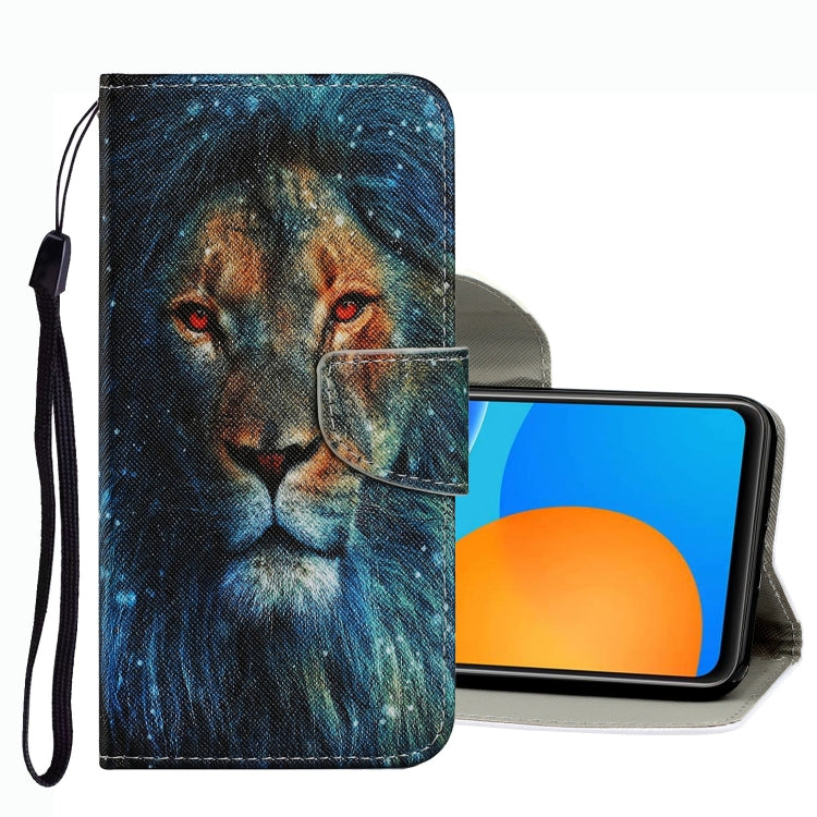 Coloured Drawing Pattern Leather Phone Case, For OPPO A16, For Huawei P Smart 2021, For vivo Y21