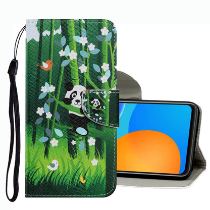 Coloured Drawing Pattern Leather Phone Case, For OPPO A16, For Huawei P Smart 2021, For vivo Y21