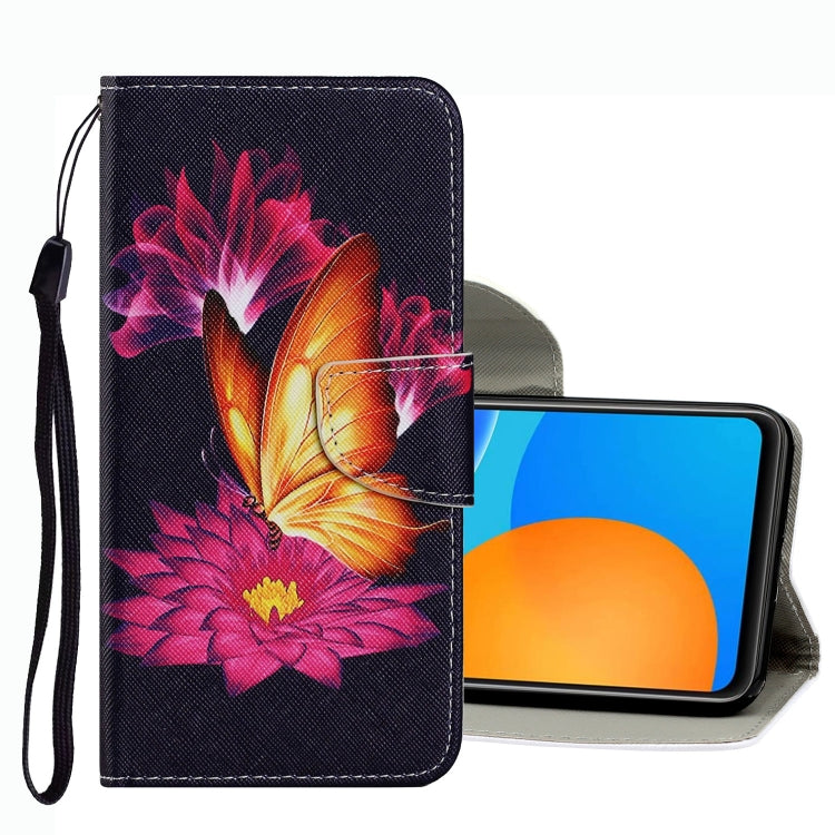 Coloured Drawing Pattern Leather Phone Case, For OPPO A16, For Huawei P Smart 2021, For vivo Y21