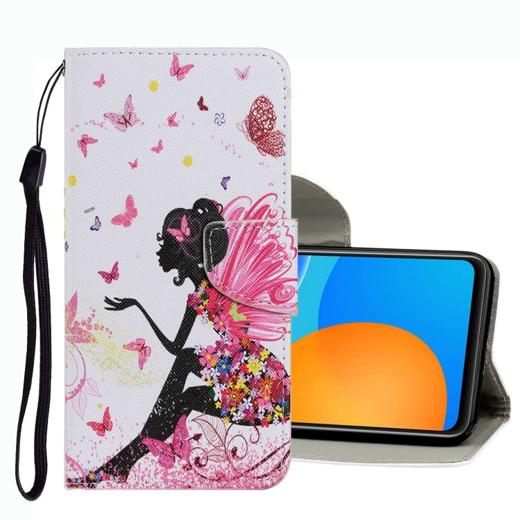 Coloured Drawing Pattern Leather Phone Case, For OPPO A16, For Huawei P Smart 2021, For vivo Y21