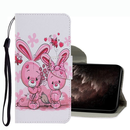 Coloured Drawing Pattern Leather Phone Case, For OPPO A16, For Huawei P Smart 2021, For vivo Y21