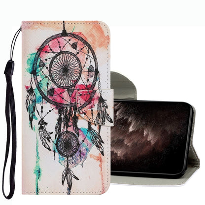 Coloured Drawing Pattern Leather Phone Case, For OPPO A16, For Huawei P Smart 2021, For vivo Y21