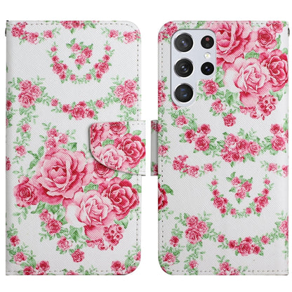 Painted Pattern Horizontal Flip Leather Phone Case, For Samsung Galaxy S22 5G, For Samsung Galaxy S22+ 5G, For Samsung Galaxy S22 Ultra 5G