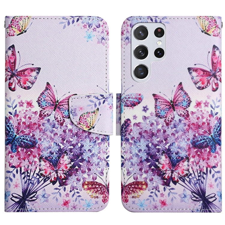 Painted Pattern Horizontal Flip Leather Phone Case, For Samsung Galaxy S22 5G, For Samsung Galaxy S22+ 5G, For Samsung Galaxy S22 Ultra 5G