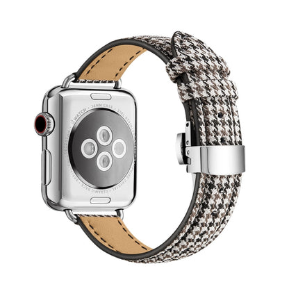 Slimming Butterfly Buckle Watchband For Apple Watch Series, 7 41mm / 6&SE&5&4 40mm / 3&2&1 38mm, 7 45mm / 6&SE&5&4 44mm / 3&2&1 42mm