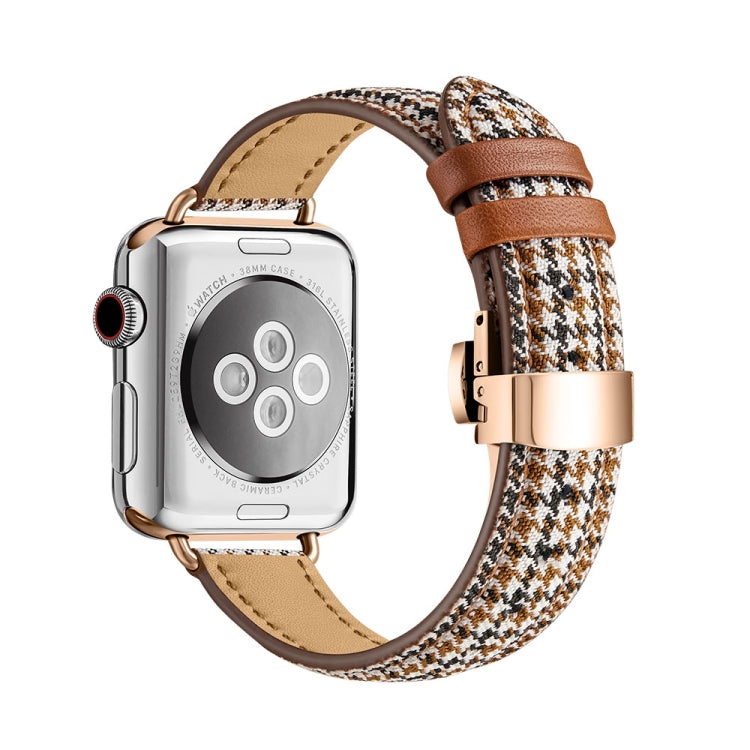 Slimming Butterfly Buckle Watchband For Apple Watch Series, 7 41mm / 6&SE&5&4 40mm / 3&2&1 38mm, 7 45mm / 6&SE&5&4 44mm / 3&2&1 42mm