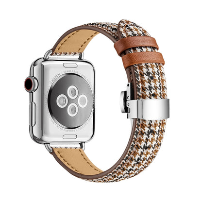 Slimming Butterfly Buckle Watchband For Apple Watch Series, 7 41mm / 6&SE&5&4 40mm / 3&2&1 38mm, 7 45mm / 6&SE&5&4 44mm / 3&2&1 42mm