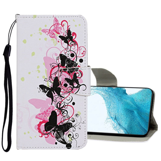 Colored Drawing Pattern Flip Leather Case, For Samsung Galaxy S22 5G, For Samsung Galaxy S22+ 5G, For Samsung Galaxy S22 Ultra 5G