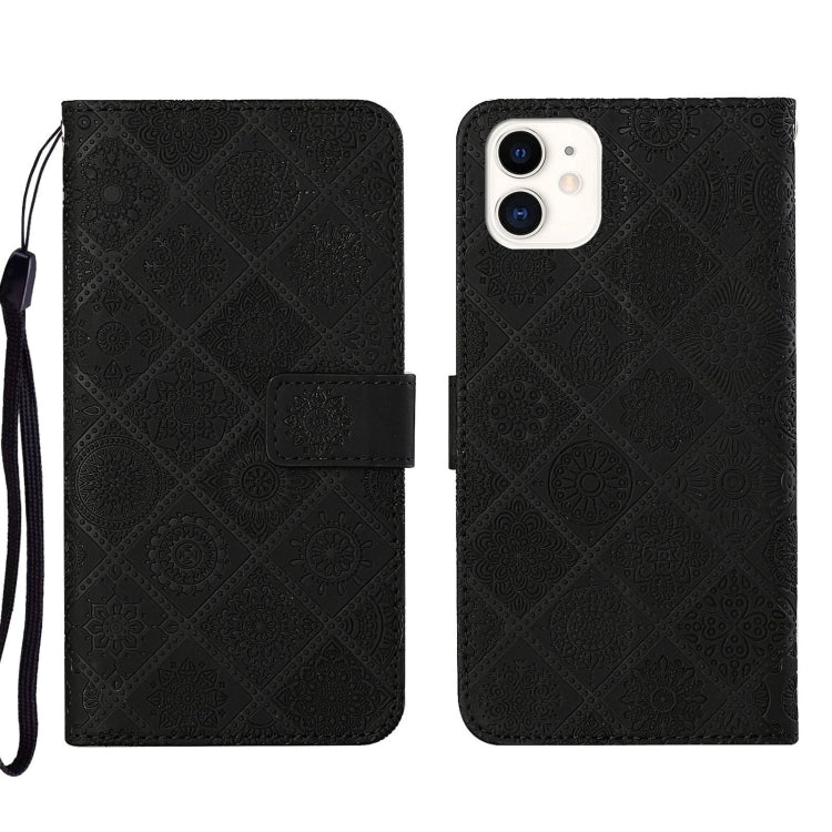 Ethnic Style Embossed Pattern Leather Phone Case, For iPhone 13, For iPhone 13 Pro, For iPhone 13 Pro Max, For iPhone 13 mini
