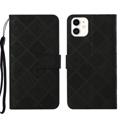 Ethnic Style Embossed Pattern Leather Phone Case, For iPhone 13, For iPhone 13 Pro, For iPhone 13 Pro Max, For iPhone 13 mini