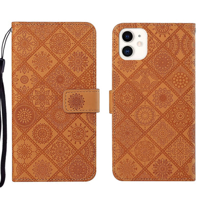 Ethnic Style Embossed Pattern Leather Phone Case, For iPhone 13, For iPhone 13 Pro, For iPhone 13 Pro Max, For iPhone 13 mini