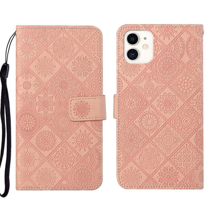Ethnic Style Embossed Pattern Leather Phone Case, For iPhone 13, For iPhone 13 Pro, For iPhone 13 Pro Max, For iPhone 13 mini