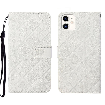 Ethnic Style Embossed Pattern Leather Phone Case, For iPhone 13, For iPhone 13 Pro, For iPhone 13 Pro Max, For iPhone 13 mini
