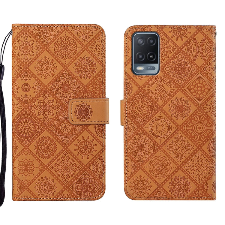 Ethnic Style Embossed Pattern Leather Phone Case, For OPPO A54, For OPPO A74 4G, For OPPO A74 5G, For OPPO A94 4G, For Samsung Galaxy A03s 164mm, For Samsung Galaxy A13 4G