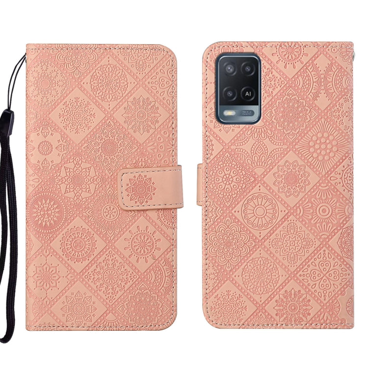 Ethnic Style Embossed Pattern Leather Phone Case, For OPPO A54, For OPPO A74 4G, For OPPO A74 5G, For OPPO A94 4G, For Samsung Galaxy A03s 164mm, For Samsung Galaxy A13 4G