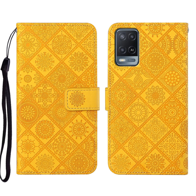 Ethnic Style Embossed Pattern Leather Phone Case, For OPPO A54, For OPPO A74 4G, For OPPO A74 5G, For OPPO A94 4G, For Samsung Galaxy A03s 164mm, For Samsung Galaxy A13 4G
