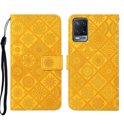 Ethnic Style Embossed Pattern Leather Phone Case, For OPPO A54, For OPPO A74 4G, For OPPO A74 5G, For OPPO A94 4G, For Samsung Galaxy A03s 164mm, For Samsung Galaxy A13 4G