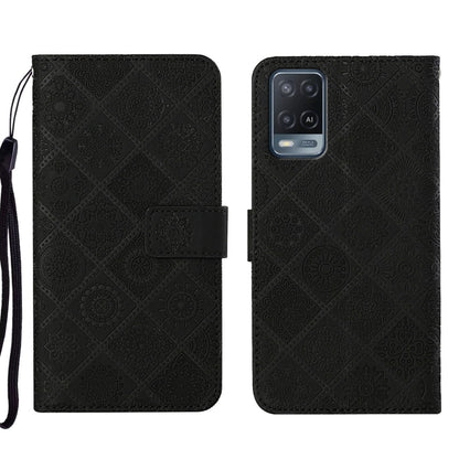 Ethnic Style Embossed Pattern Leather Phone Case, For OPPO A54, For OPPO A74 4G, For OPPO A74 5G, For OPPO A94 4G, For Samsung Galaxy A03s 164mm, For Samsung Galaxy A13 4G