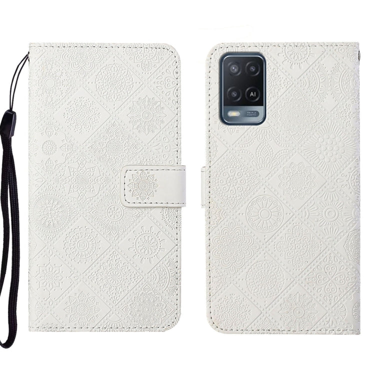 Ethnic Style Embossed Pattern Leather Phone Case, For OPPO A54, For OPPO A74 4G, For OPPO A74 5G, For OPPO A94 4G, For Samsung Galaxy A03s 164mm, For Samsung Galaxy A13 4G