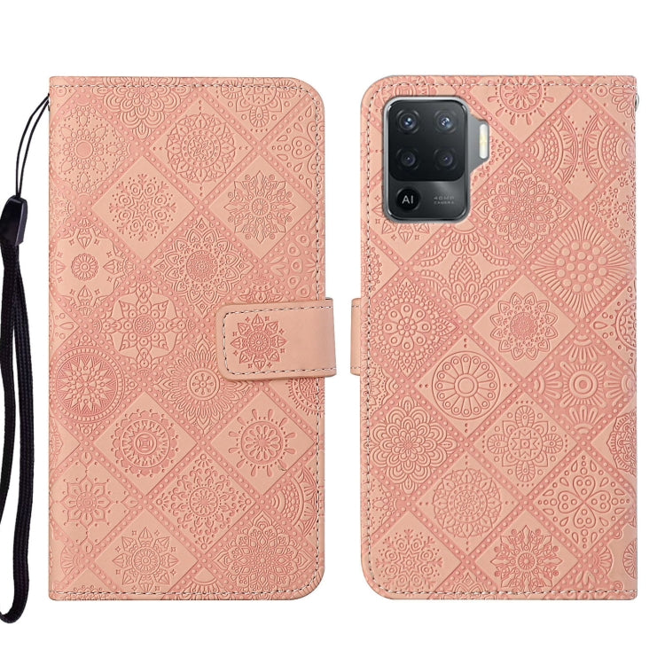 Ethnic Style Embossed Pattern Leather Phone Case, For OPPO A54, For OPPO A74 4G, For OPPO A74 5G, For OPPO A94 4G, For Samsung Galaxy A03s 164mm, For Samsung Galaxy A13 4G