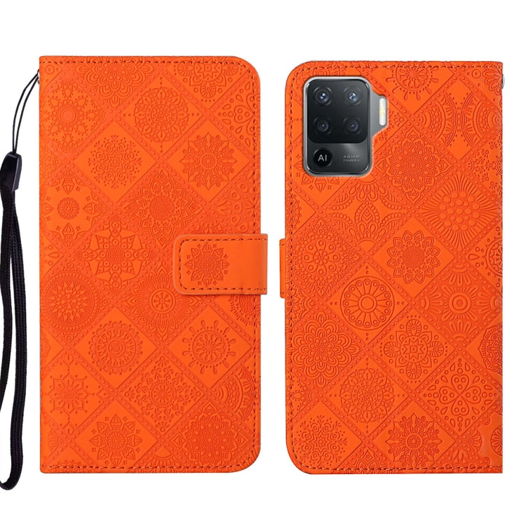 Ethnic Style Embossed Pattern Leather Phone Case, For OPPO A54, For OPPO A74 4G, For OPPO A74 5G, For OPPO A94 4G, For Samsung Galaxy A03s 164mm, For Samsung Galaxy A13 4G