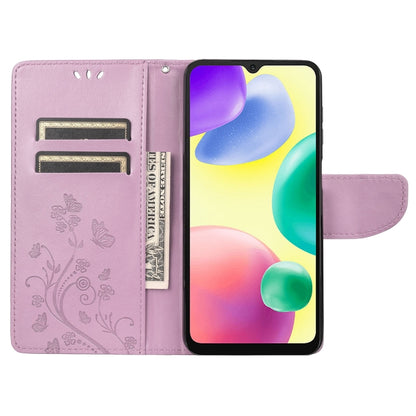Butterfly Flower Pattern Flip Leather Phone Case, For Xiaomi Redmi 10A, For Xiaomi Redmi 10C, For Samsung Galaxy M23 5G, For Samsung Galaxy M53 5G