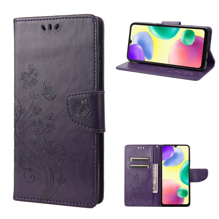 Butterfly Flower Pattern Flip Leather Phone Case, For Xiaomi Redmi 10A, For Xiaomi Redmi 10C, For Samsung Galaxy M23 5G, For Samsung Galaxy M53 5G