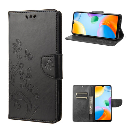 Butterfly Flower Pattern Flip Leather Phone Case, For Xiaomi Redmi 10A, For Xiaomi Redmi 10C, For Samsung Galaxy M23 5G, For Samsung Galaxy M53 5G