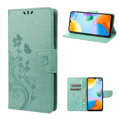 Butterfly Flower Pattern Flip Leather Phone Case, For Xiaomi Redmi 10A, For Xiaomi Redmi 10C, For Samsung Galaxy M23 5G, For Samsung Galaxy M53 5G