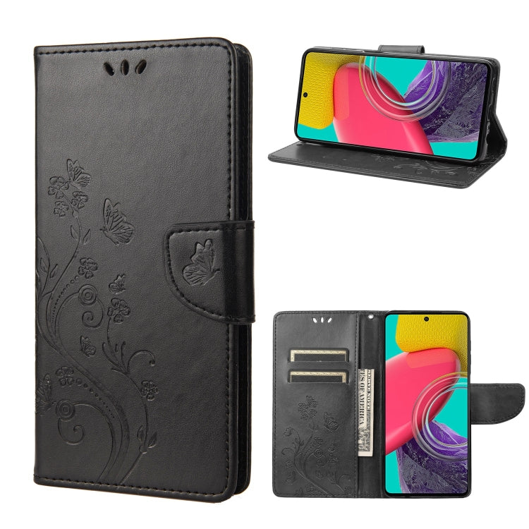 Butterfly Flower Pattern Flip Leather Phone Case, For Xiaomi Redmi 10A, For Xiaomi Redmi 10C, For Samsung Galaxy M23 5G, For Samsung Galaxy M53 5G
