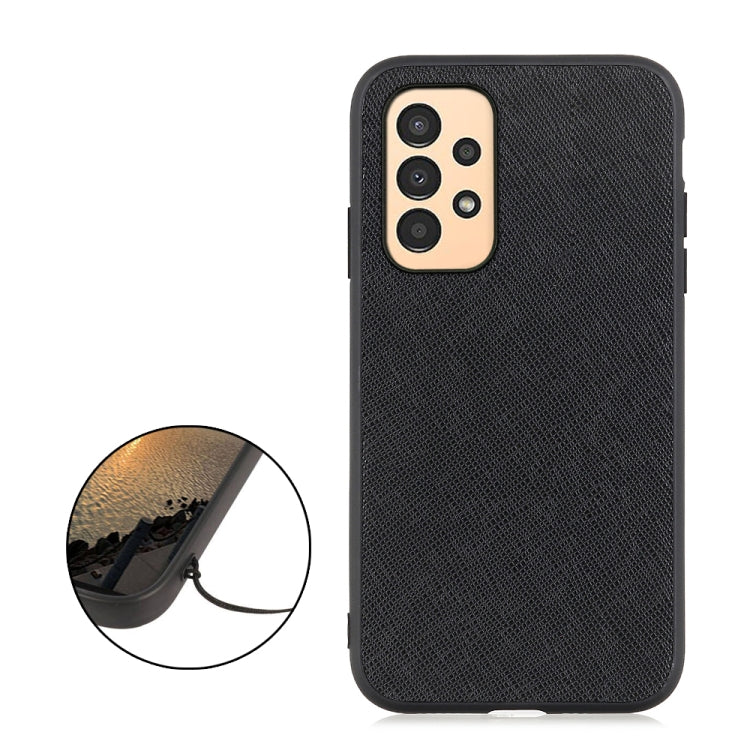 Cross Texture Genuine Leather Phone Case, For Samsung Galaxy A13 4G, For Samsung Galaxy M23 / F23 5G